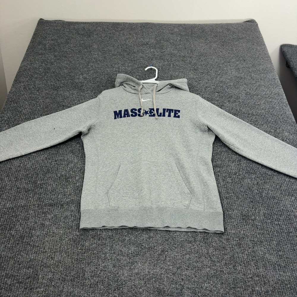 Mass Elite Nike Hoodie Mens M Grey Cotton‎ Blend Pullover Athletic Streetwear